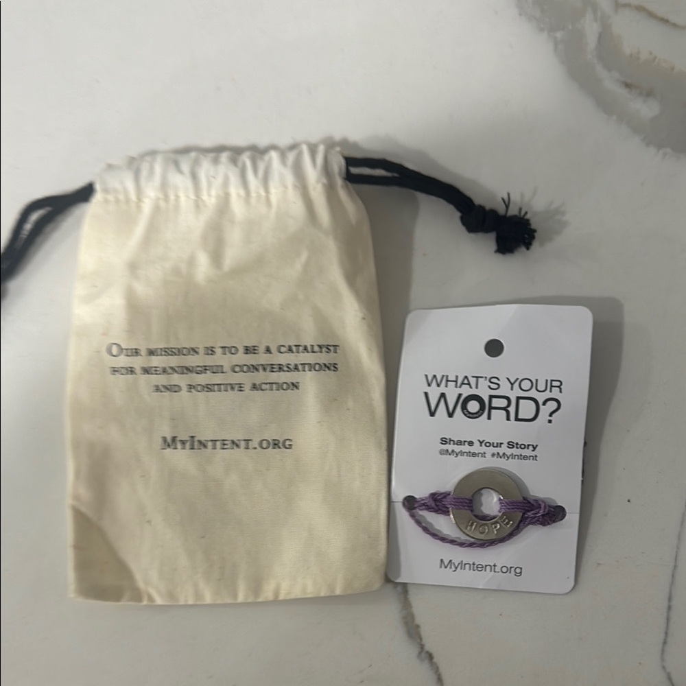 Purple Bracelet with Silver Charm